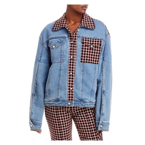 HELLESSY Womens Blue Denim Pocketed Lined Denim Jacket XS